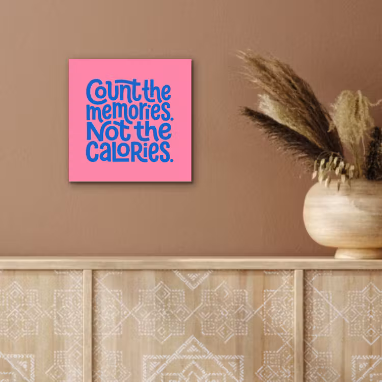 Memories - Roze - Blauw - Quote aluminium wit klein -sfeer4