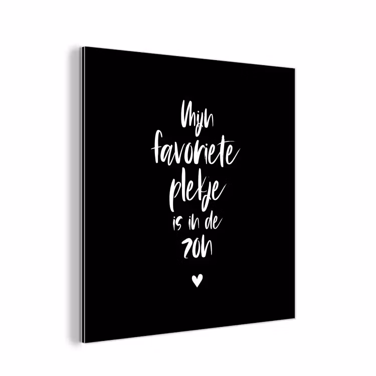Mijn favoriete plekje is in de zon - Zomer - Tekst - Quotes aluminium wit klein -3d