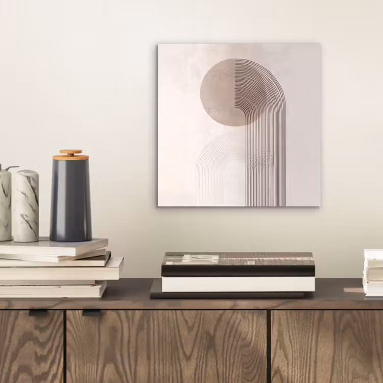 Minimalistisch - Cirkel - Lichtgrijs aluminium wit klein -sfeer1
