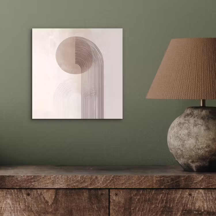 Minimalistisch - Cirkel - Lichtgrijs aluminium wit klein -sfeer2