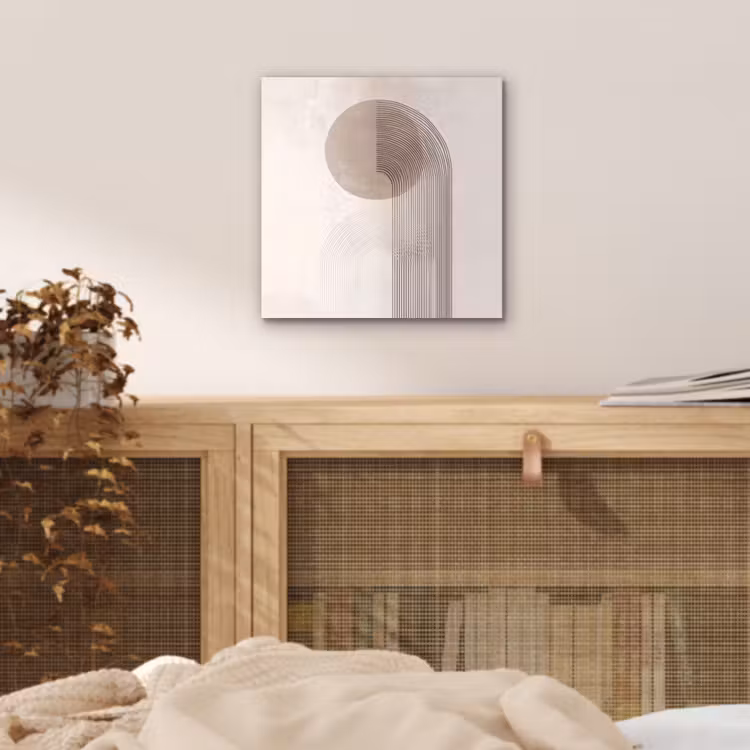 Minimalistisch - Cirkel - Lichtgrijs aluminium wit klein -sfeer3