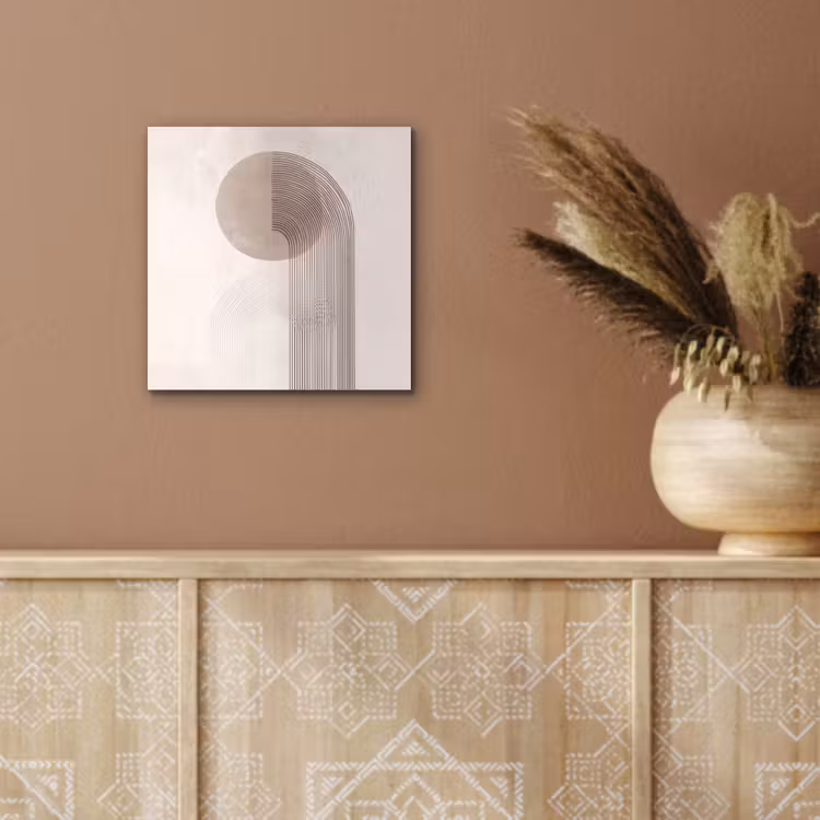 Minimalistisch - Cirkel - Lichtgrijs aluminium wit klein -sfeer4