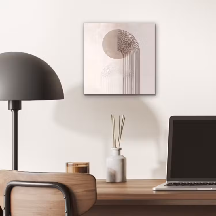 Minimalistisch - Cirkel - Lichtgrijs aluminium wit klein -sfeer5