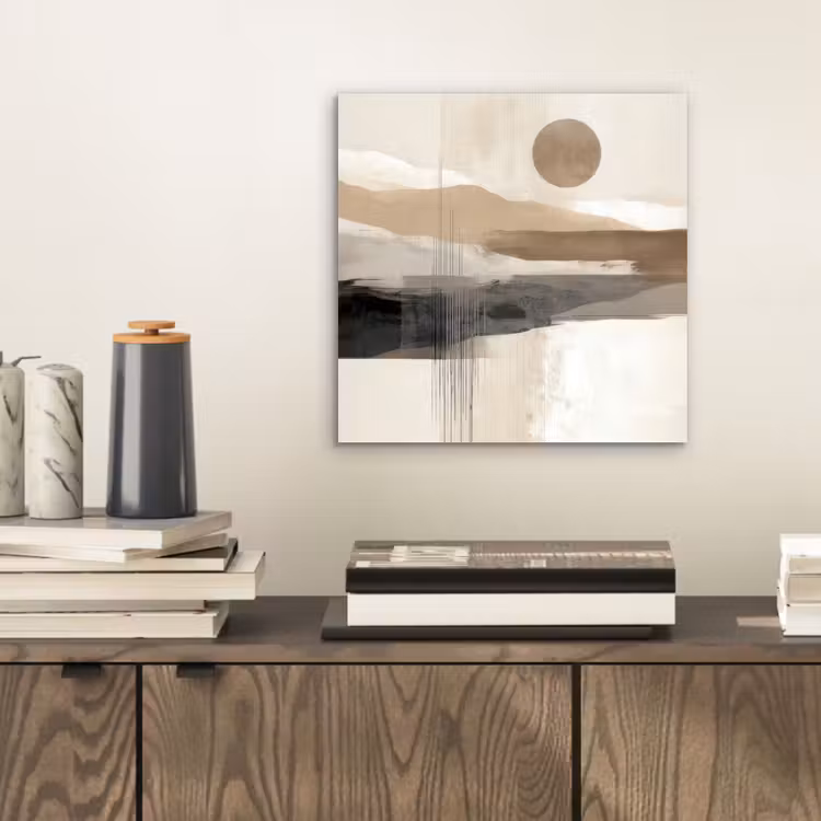 Minimalistisch - Landschap - Dimensie aluminium wit klein -sfeer1