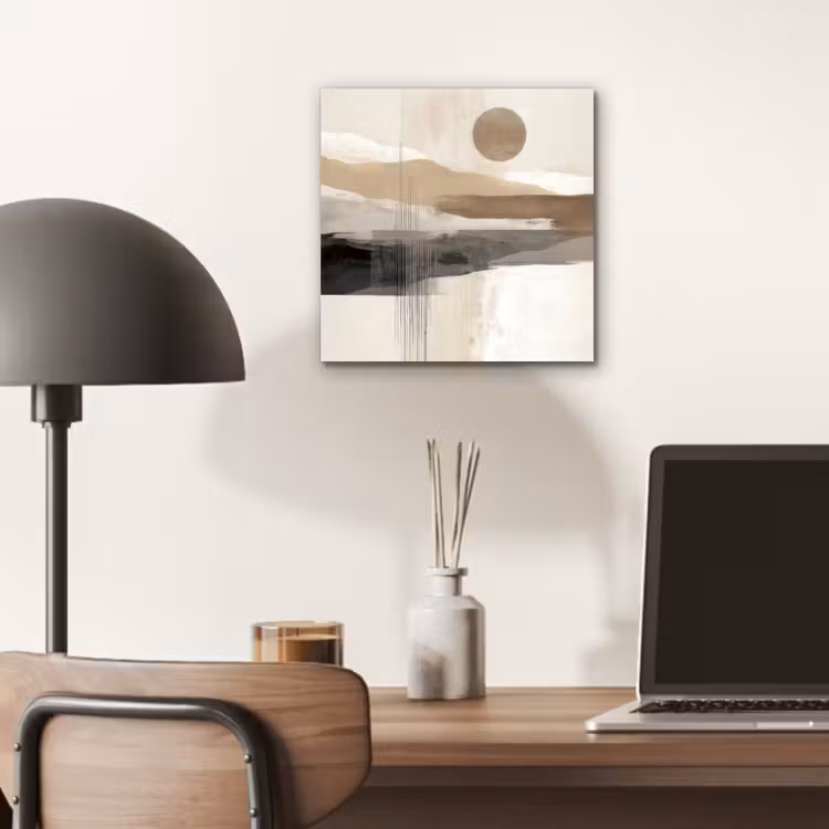 Minimalistisch - Landschap - Dimensie aluminium wit klein -sfeer5