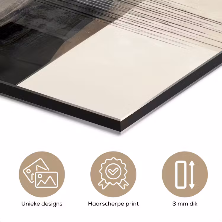 Minimalistisch - Landschap - Dimensie aluminium wit klein -closeup_NL