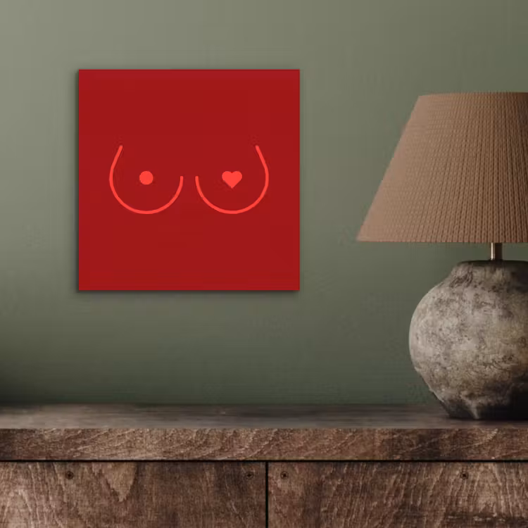 Minimalistisch - Lijnillustratie - Rood aluminium wit klein -sfeer2