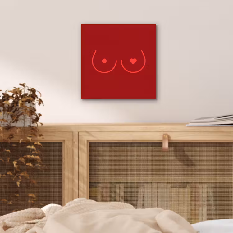 Minimalistisch - Lijnillustratie - Rood aluminium wit klein -sfeer3
