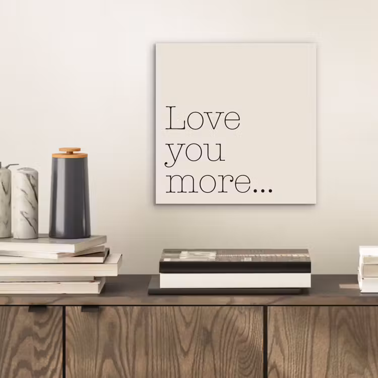 Minimalistisch - Love - Beige aluminium wit klein -sfeer1