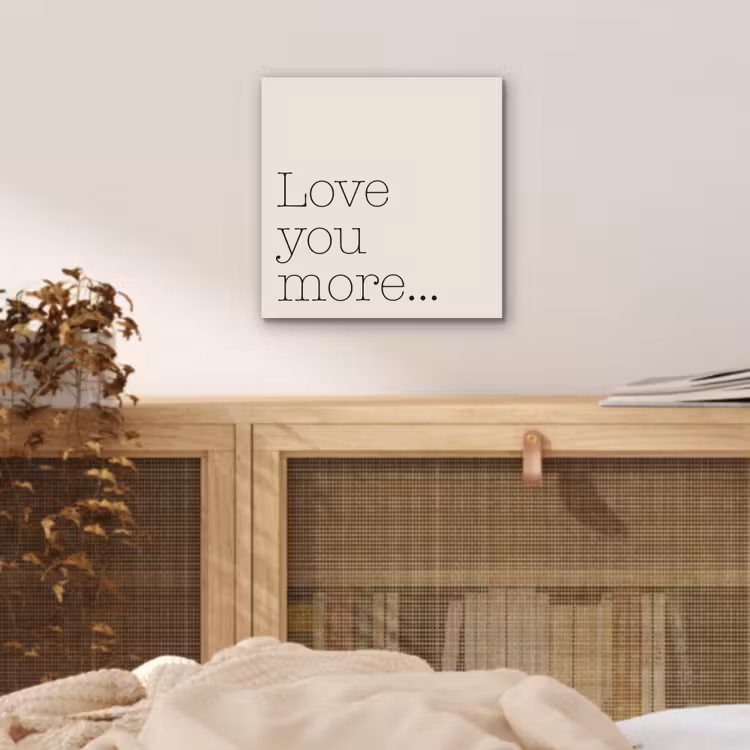 Minimalistisch - Love - Beige aluminium wit klein -sfeer3