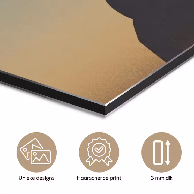 Minimalistisch - Silhouet - Oranje aluminium wit klein -closeup_NL