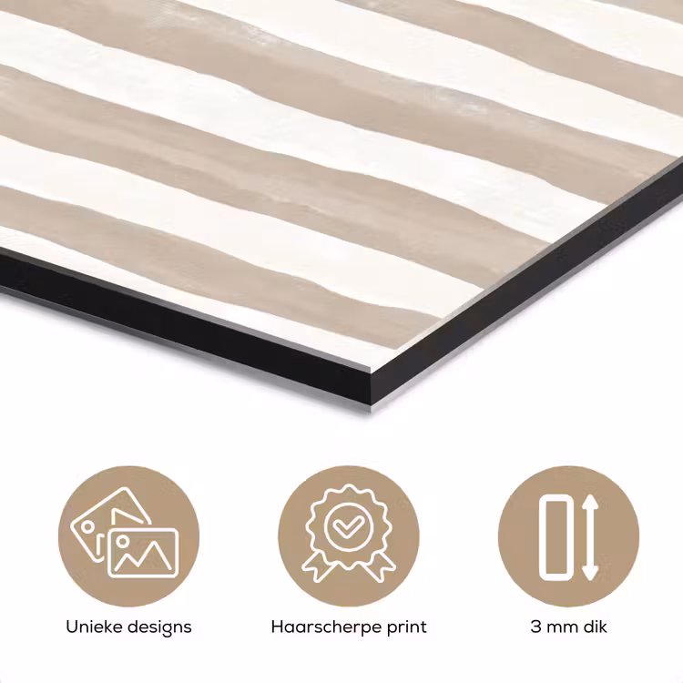 Minimalistisch - Strepen - Beige aluminium wit klein 46 -closeup_NL