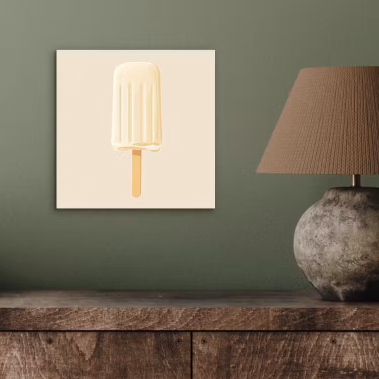 Minimalistisch - Waterijsje - Stokje - Beige aluminium wit klein -sfeer2
