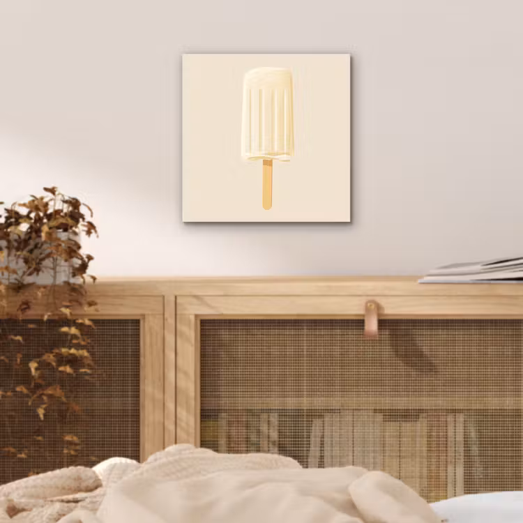 Minimalistisch - Waterijsje - Stokje - Beige aluminium wit klein -sfeer3