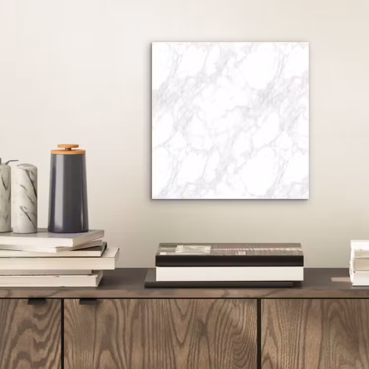 Minimalistisch - Wit - Grijze aders aluminium wit klein 46 -sfeer1