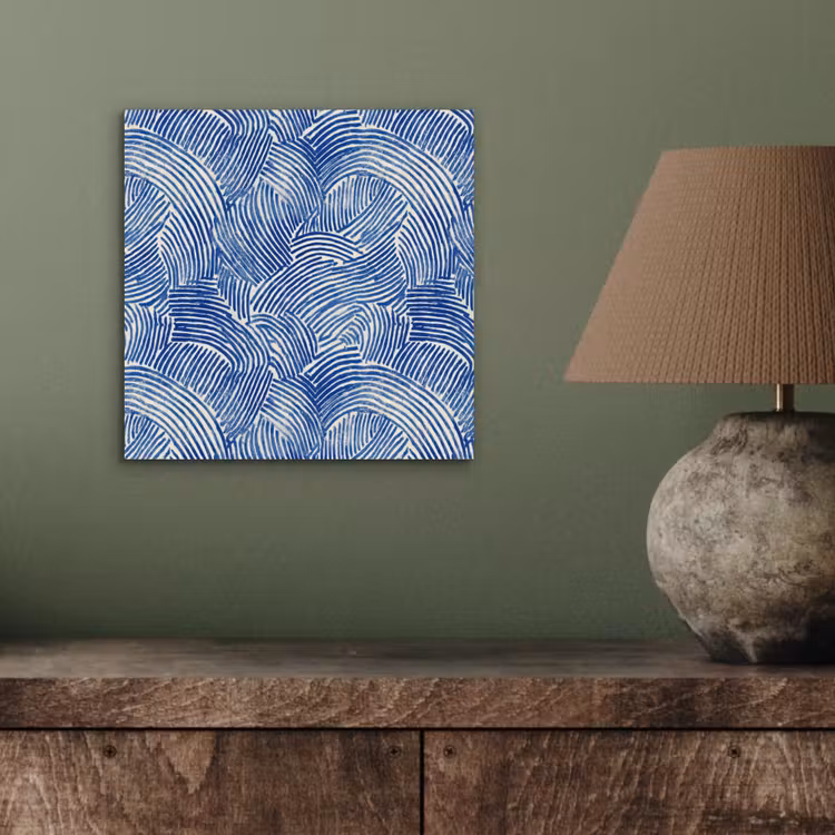 Modern - Abstract - Blauw aluminium wit klein 46 -sfeer2