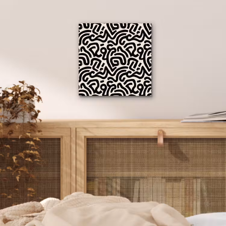 Modern - Abstract - Zwart aluminium wit klein 46 -sfeer3