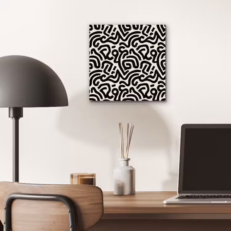 Modern - Abstract - Zwart aluminium wit klein 46 -sfeer5