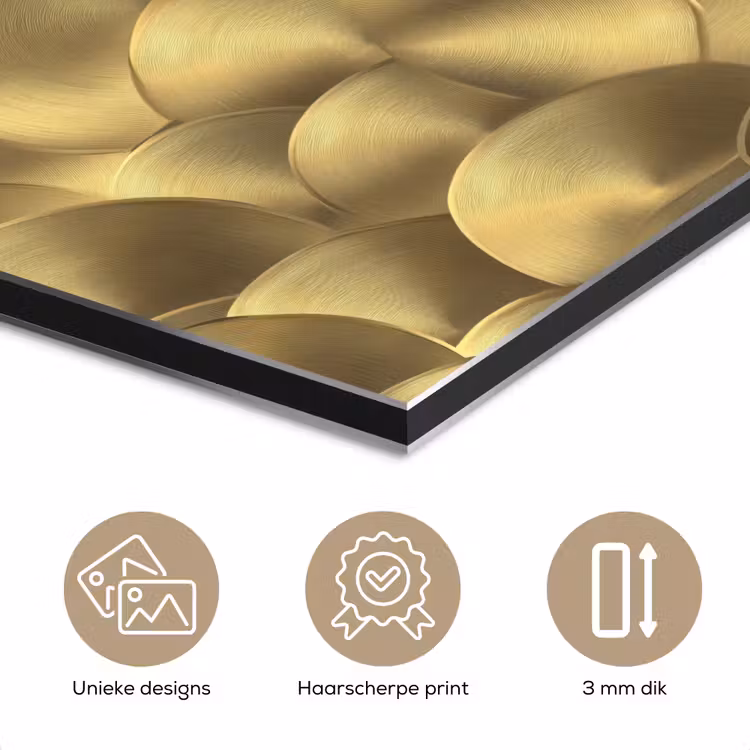 Modern - Cirkel - Goud aluminium wit klein 46 -closeup_NL
