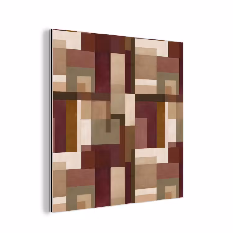 Modern - Geometrie - Kleurrijk aluminium wit klein 46 -3d