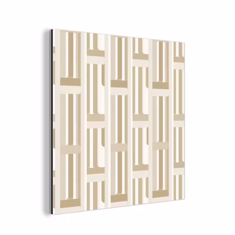 Modern - Geometrisch - Beige aluminium wit klein 46 -3d