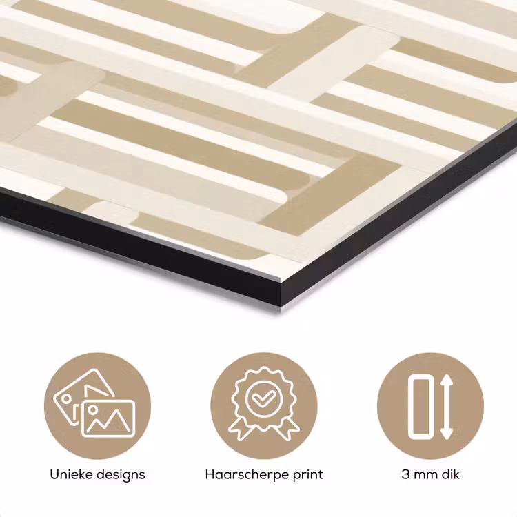 Modern - Geometrisch - Beige aluminium wit klein 46 -closeup_NL