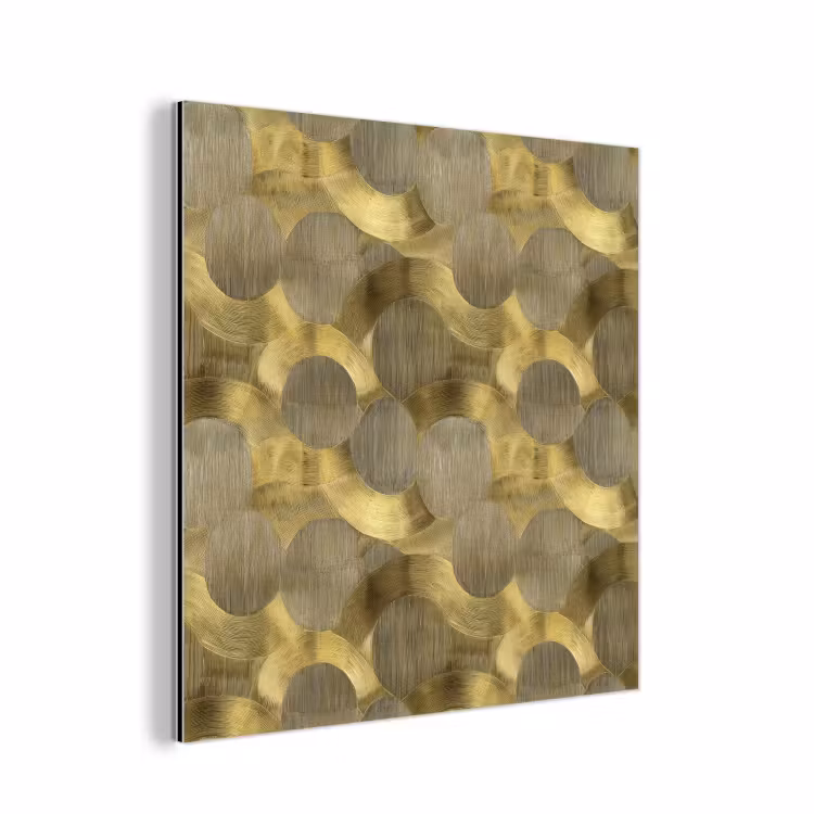 Modern - Geometrisch - Goud aluminium wit klein 46 -3d