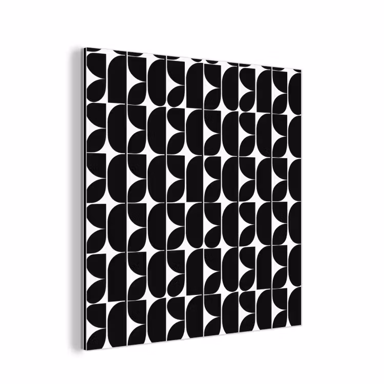 Modern - Geometrisch - Zwart aluminium wit klein 46 -3d