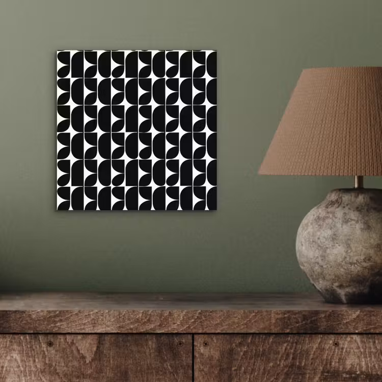 Modern - Geometrisch - Zwart aluminium wit klein 46 -sfeer2