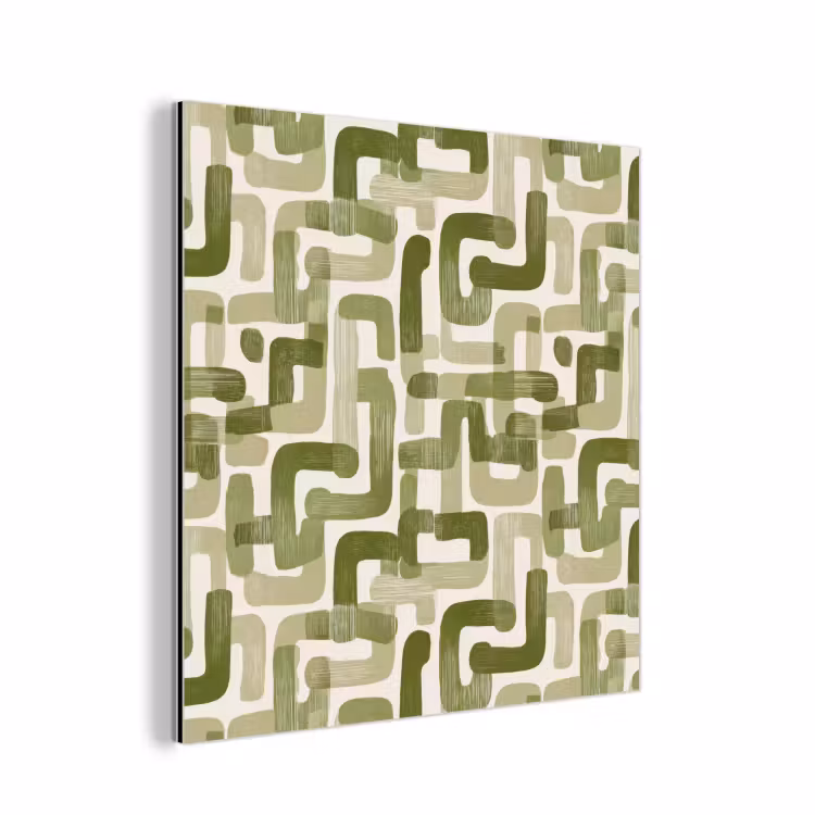 Modern - Grafisch - Groen aluminium wit klein 46 -3d