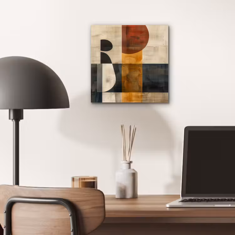 Modern - Kunst - Beige - Industrieel aluminium wit klein -sfeer5