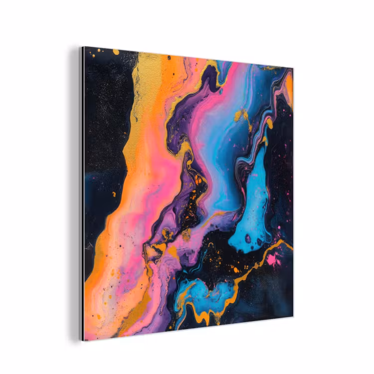 Modern - Marmer - Oranje aluminium wit klein -3d