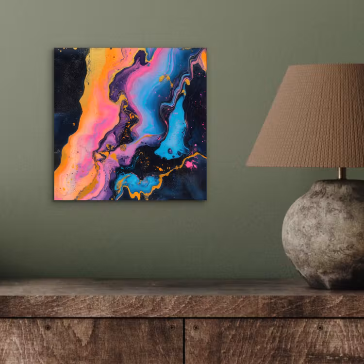 Modern - Marmer - Oranje aluminium wit klein -sfeer2