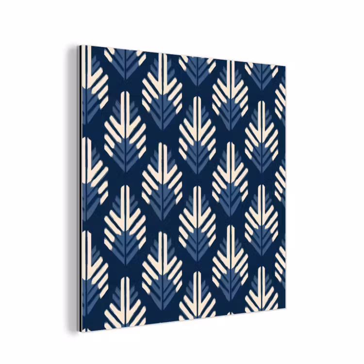 Modern - Patroon - Blauw aluminium wit klein 46 -3d