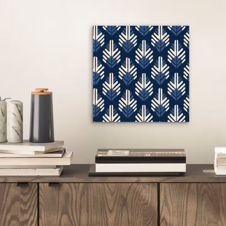 Modern - Patroon - Blauw aluminium wit klein 46 -sfeer1