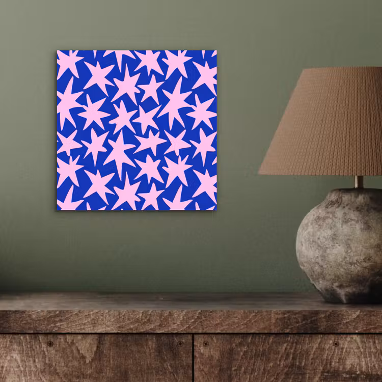 Modern - Sterren - Blauw aluminium wit klein 46 -sfeer2