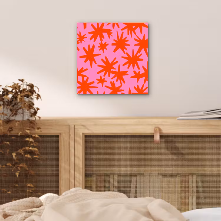 Modern - Sterren - Roze aluminium wit klein 46 -sfeer3