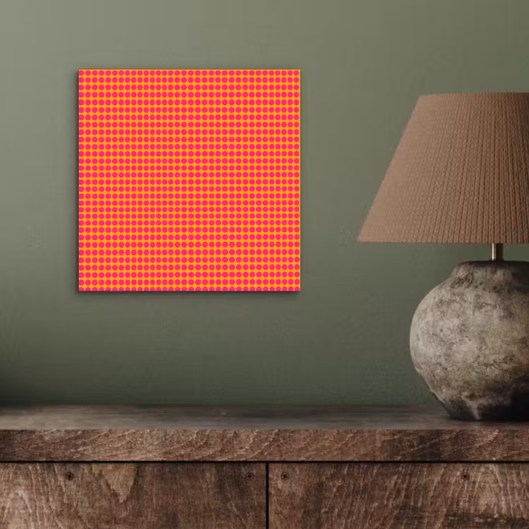 Modern - Stippen - Oranje aluminium wit klein 46 -sfeer2
