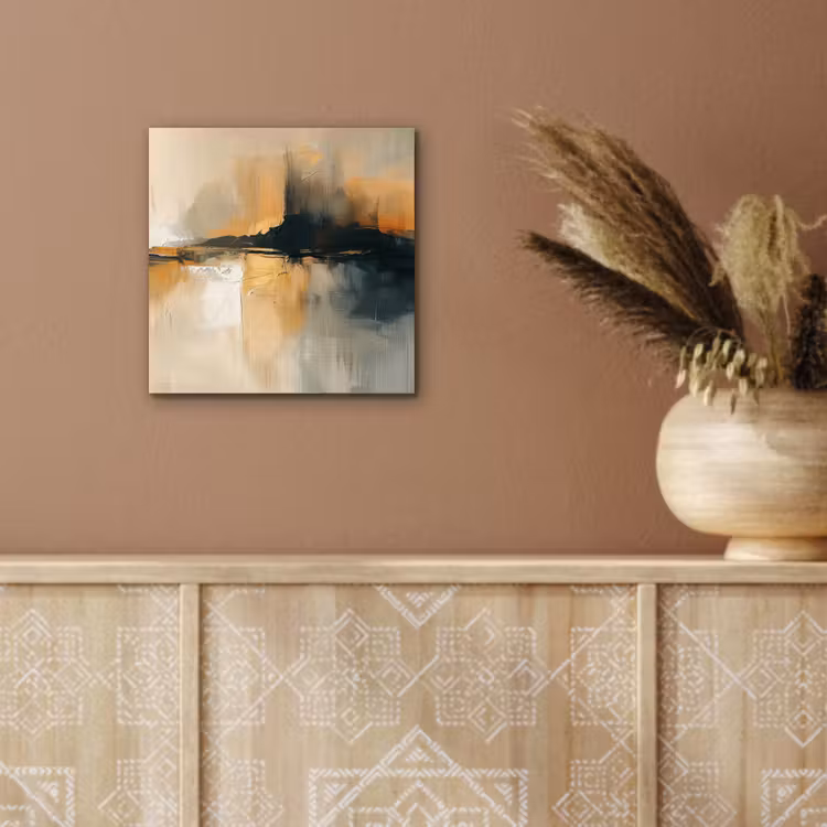 Moderne kunst - Abstract - Zwart aluminium wit klein -sfeer4