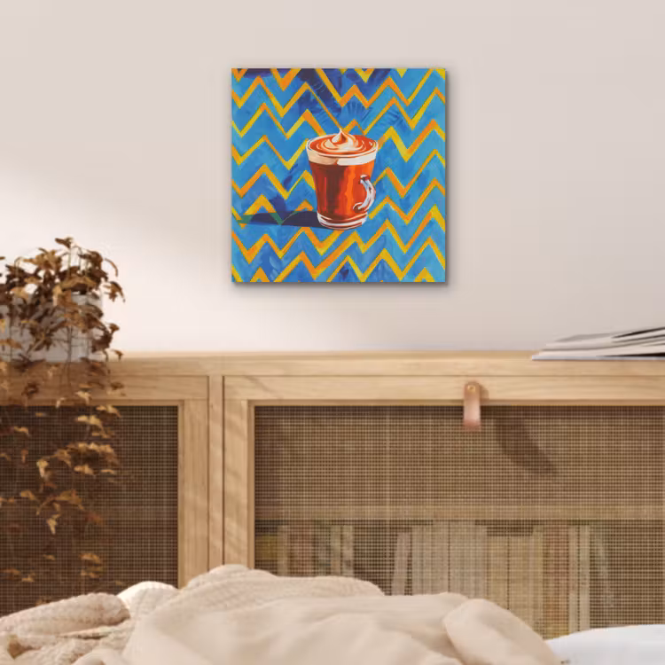 Mok - Koffie - Zigzag - Slagroom aluminium wit klein -sfeer3
