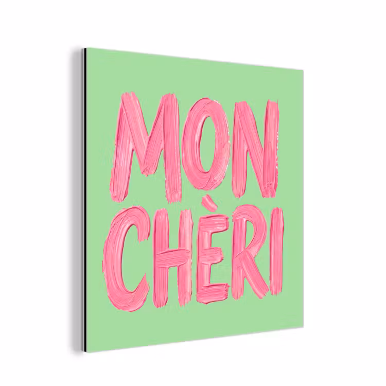Mon cheri - Groen - Roze aluminium wit klein -3d