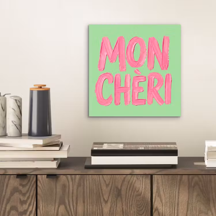 Mon cheri - Groen - Roze aluminium wit klein -sfeer1