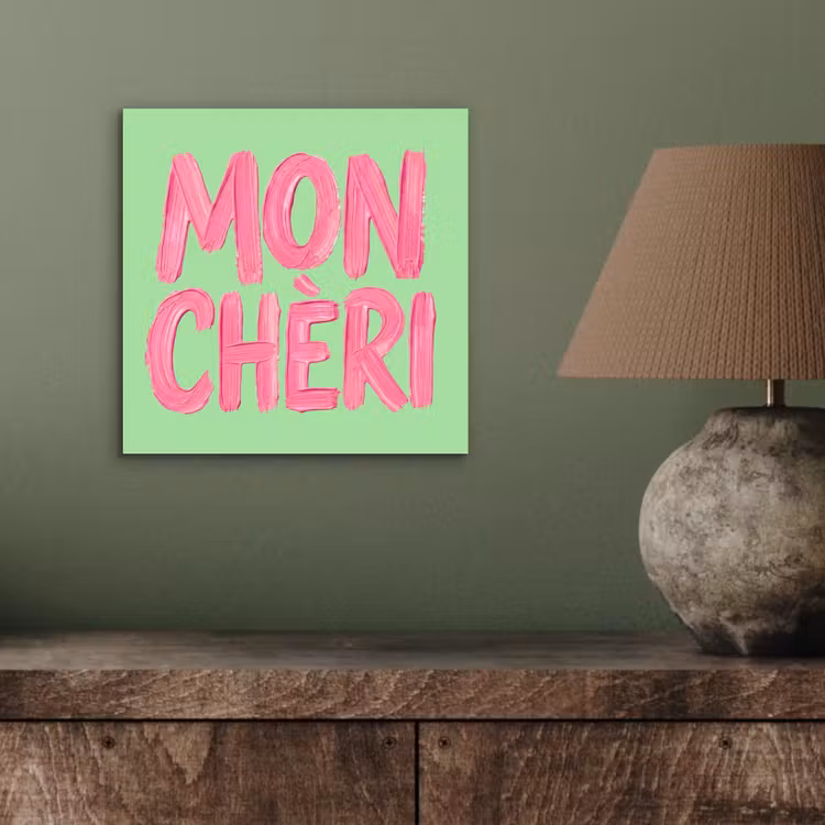 Mon cheri - Groen - Roze aluminium wit klein -sfeer2