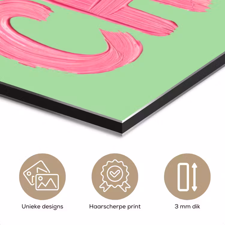 Mon cheri - Groen - Roze aluminium wit klein -closeup_NL