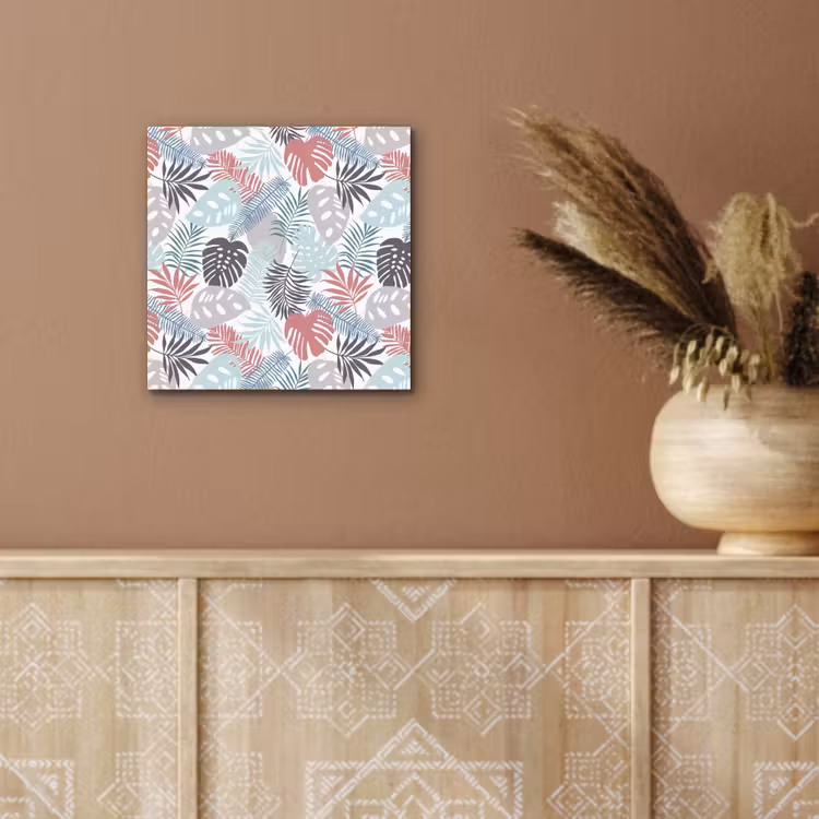 Monstera - Pastel - Bladeren - Tropical aluminium wit klein -sfeer4