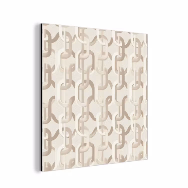 Motief - Abstract - Beige aluminium wit klein 46 -3d