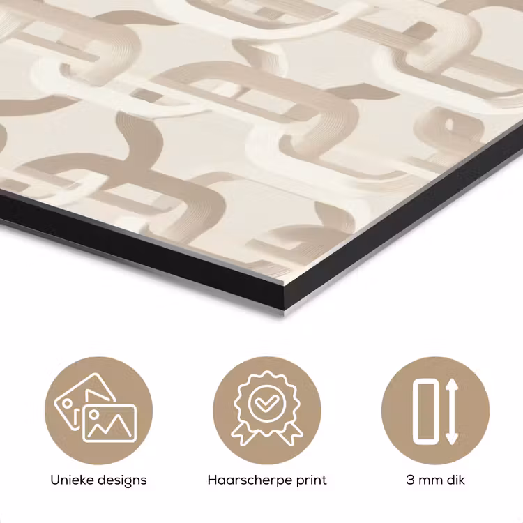 Motief - Abstract - Beige aluminium wit klein 46 -closeup_NL