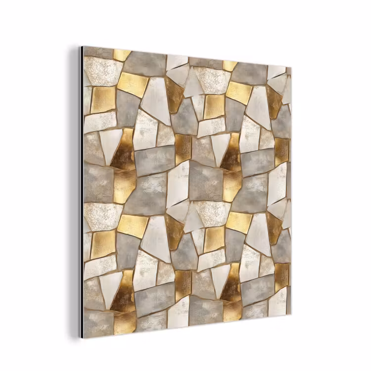 Mozaïek - Marmer - Goud aluminium wit klein 46 -3d
