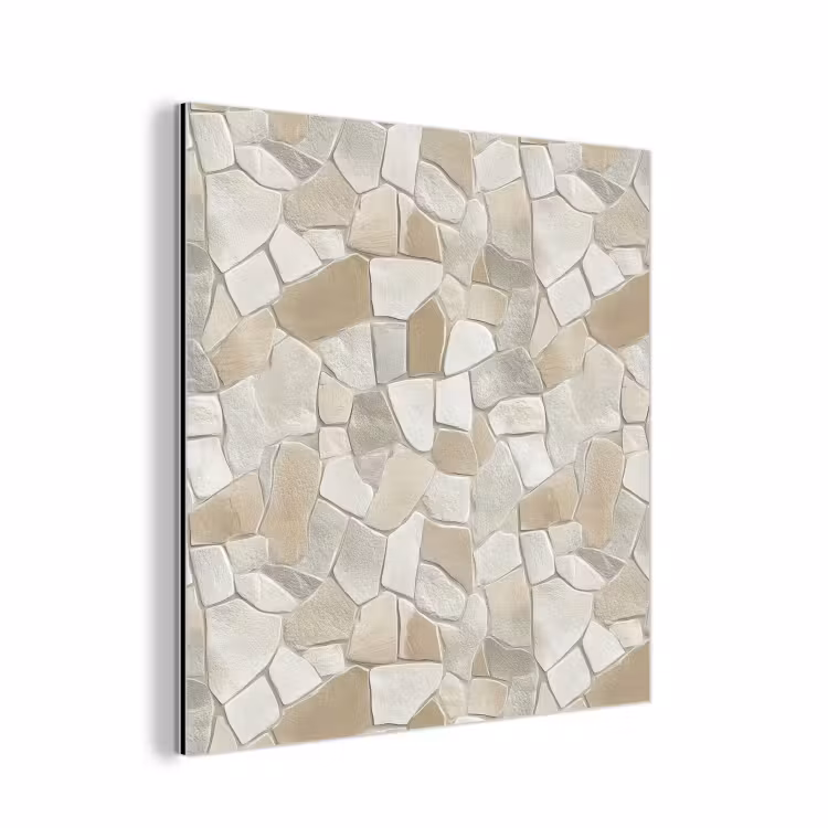 Mozaïek - Stenen - Beige aluminium wit klein 46 -3d
