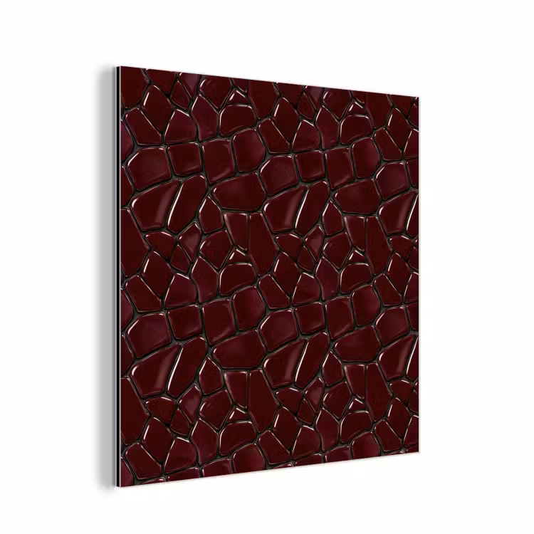 Mozaïek - Tegel - Bordeauxrood aluminium wit klein 46 -3d